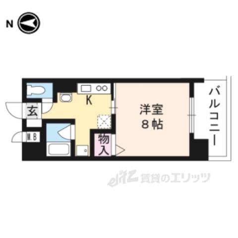メビウス(1K/3階)の間取り写真