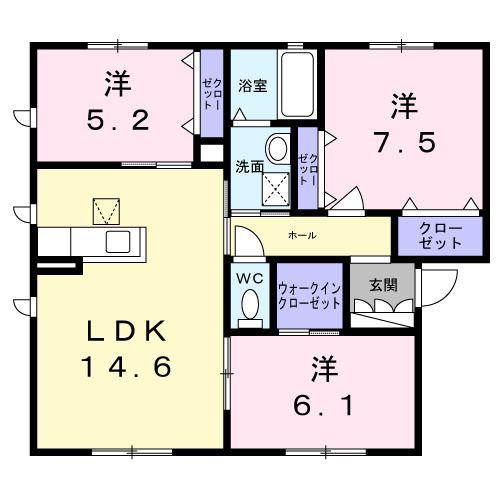 プロローグ(3LDK/1階)の間取り写真