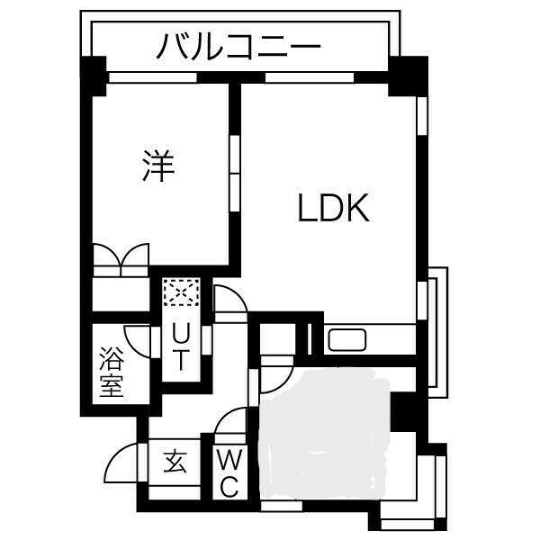 ARK21ビル(2LDK/3階)の間取り写真