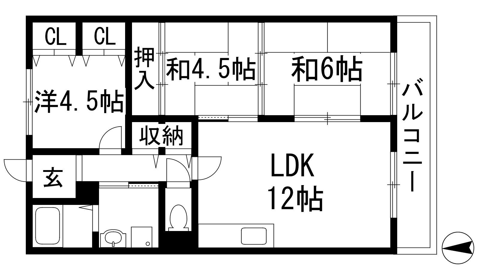 プリーマ巽(3LDK/3階)の間取り写真