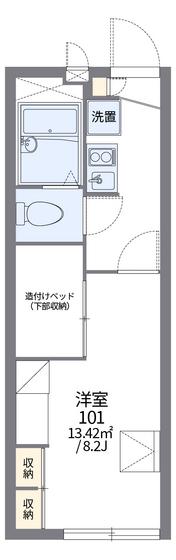 レオパレスサユーレ岩国(1K/2階)の間取り写真