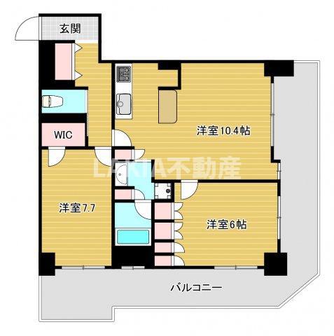 リーガル北心斎橋II(2LDK/2階)の間取り写真