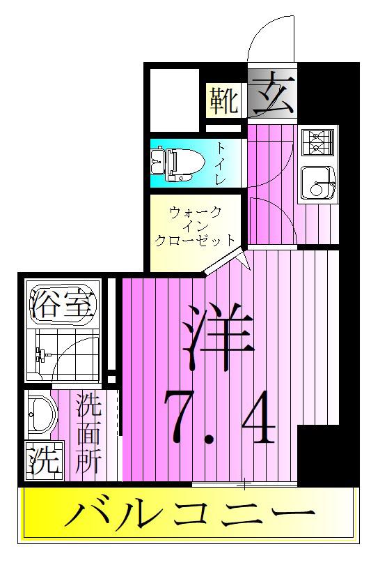 アーバンパーク綾瀬(1K/5階)の間取り写真