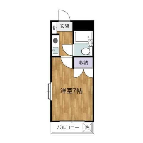 サニーライフ四谷(1K/2階)の間取り写真
