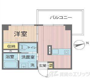 SHARIO GARDEN 新梅田(1DK/7階)の間取り写真