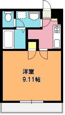 プロヴァンス上尾STA(1K/3階)の間取り写真