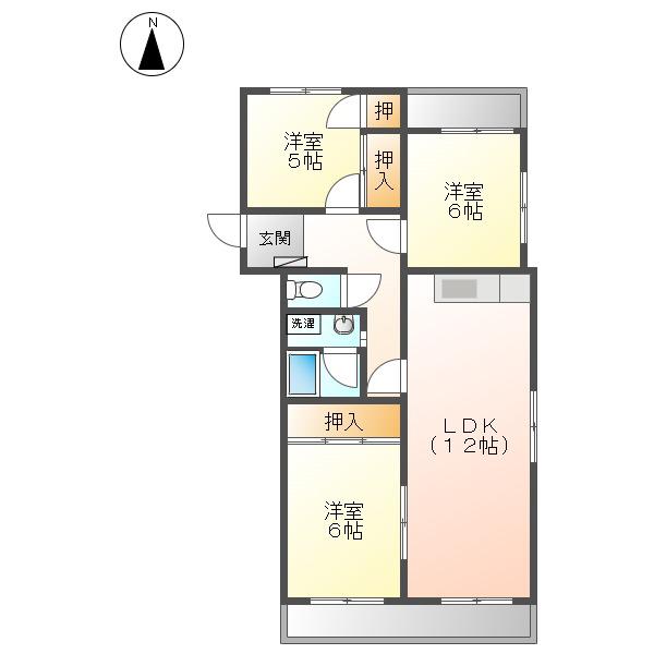 メゾン大曽根(3LDK/4階)の間取り写真