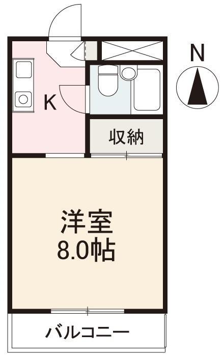 コーポ井上(1K/2階)の間取り写真