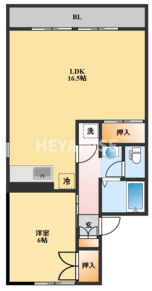 コーポきどこI(1LDK/2階)の間取り写真