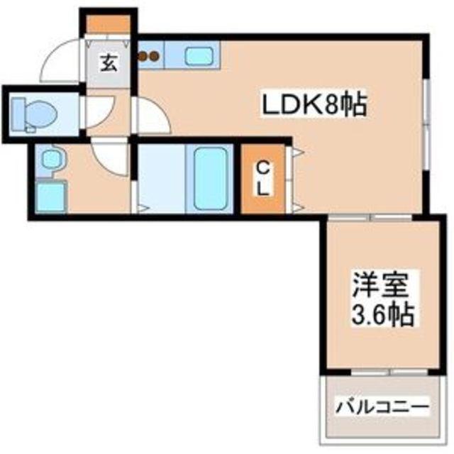 SERIRIA COMFORTABIKO(1LDK/2階)の間取り写真