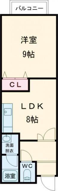 フレスコアーチェロ(1LDK/2階)の間取り写真