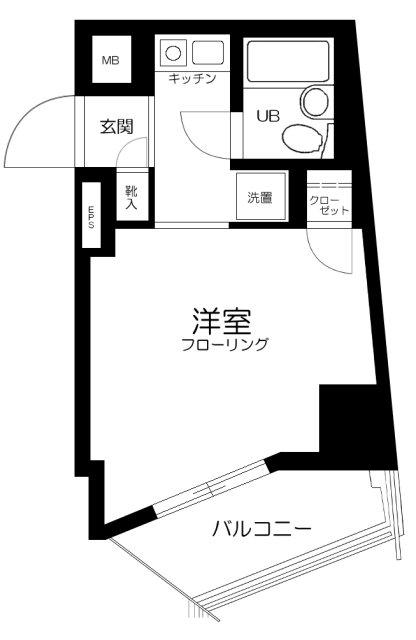 プレール新宿余丁町(1K/5階)の間取り写真