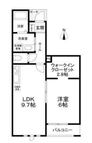 LANAI HOUSE393(1LDK/1階)の間取り写真