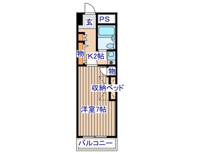 ダイアパレス本町(1K/7階)の間取り写真