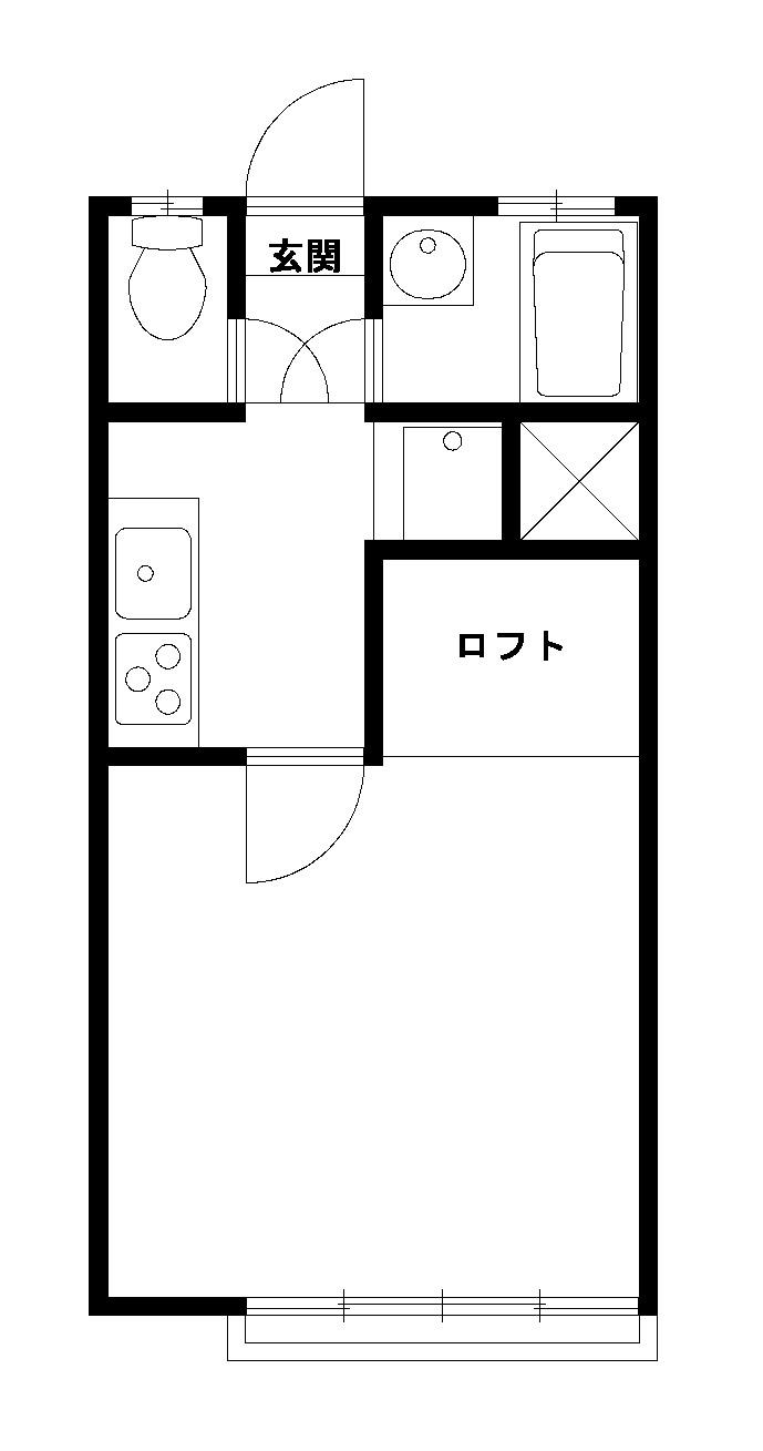 バイオレットフィズ(1K/2階)の間取り写真