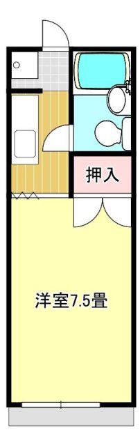 グランデボルゴ(ワンルーム/1階)の間取り写真
