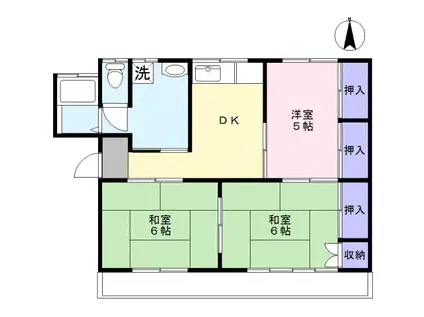 メゾンオオナミ(3DK/2階)の間取り写真