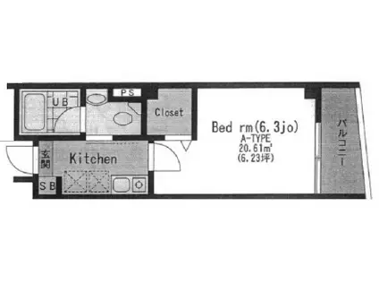 エクセレント大島(1K/1階)の間取り写真