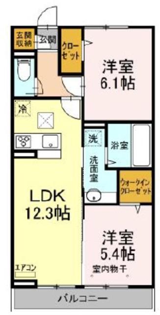 サントミー(2LDK/2階)の間取り写真