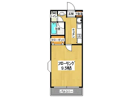 GRANDIO.M(1K/3階)の間取り写真