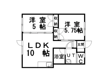 レジデンス東陽(2LDK/2階)の間取り写真