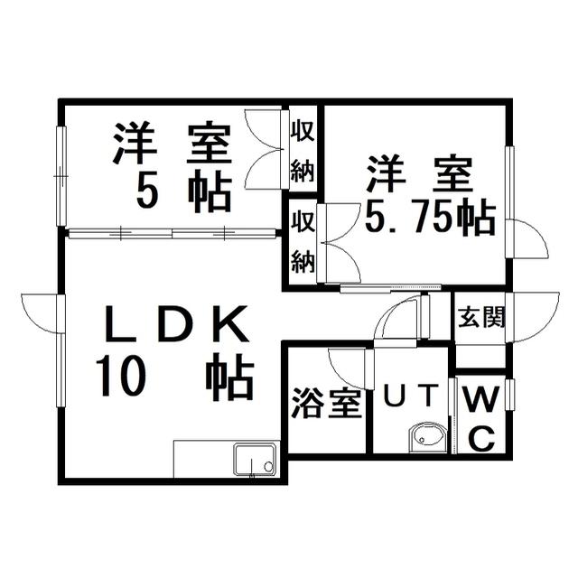 レジデンス東陽(2LDK/2階)の間取り写真