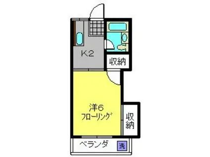 さくら荘(1K/1階)の間取り写真