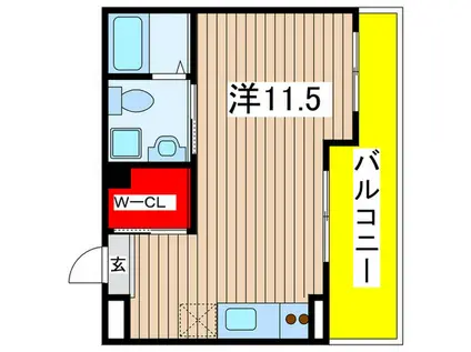 リエス千葉新宿(ワンルーム/5階)の間取り写真