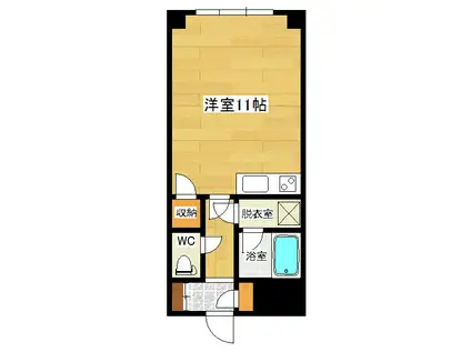 落合ビル(ワンルーム/3階)の間取り写真