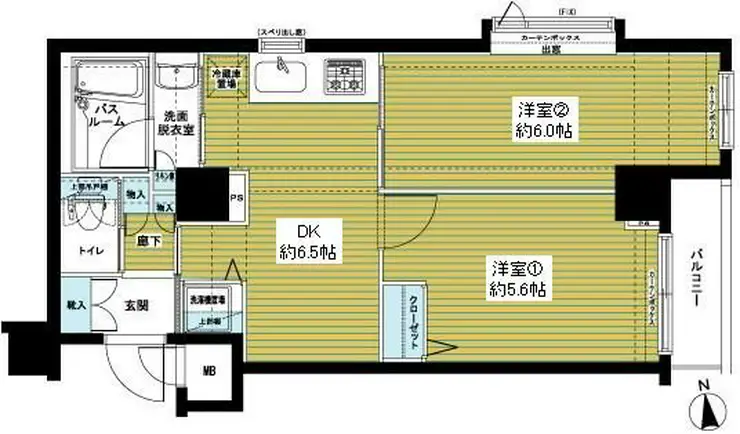 トーシンフェニックス沼袋 2階階 間取り