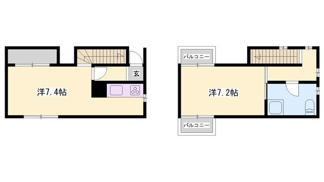 WINDWARD HILL(2K/1階)の間取り写真