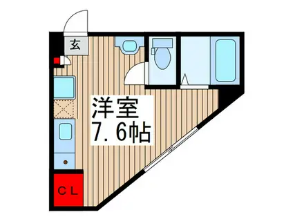 MH豊四季(ワンルーム/2階)の間取り写真