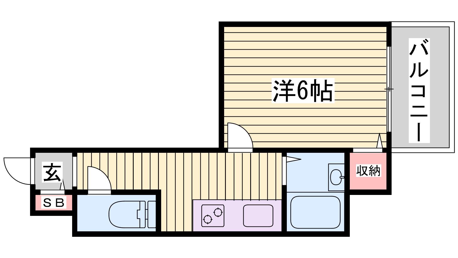 コーポはやのや(1K/2階)の間取り写真
