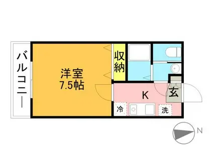 リード桜坂(1K/8階)の間取り写真
