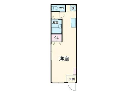 菅野マンション(ワンルーム/1階)の間取り写真