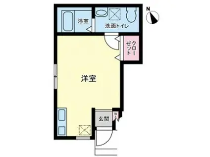 ソフィスコート多治米(ワンルーム/1階)の間取り写真