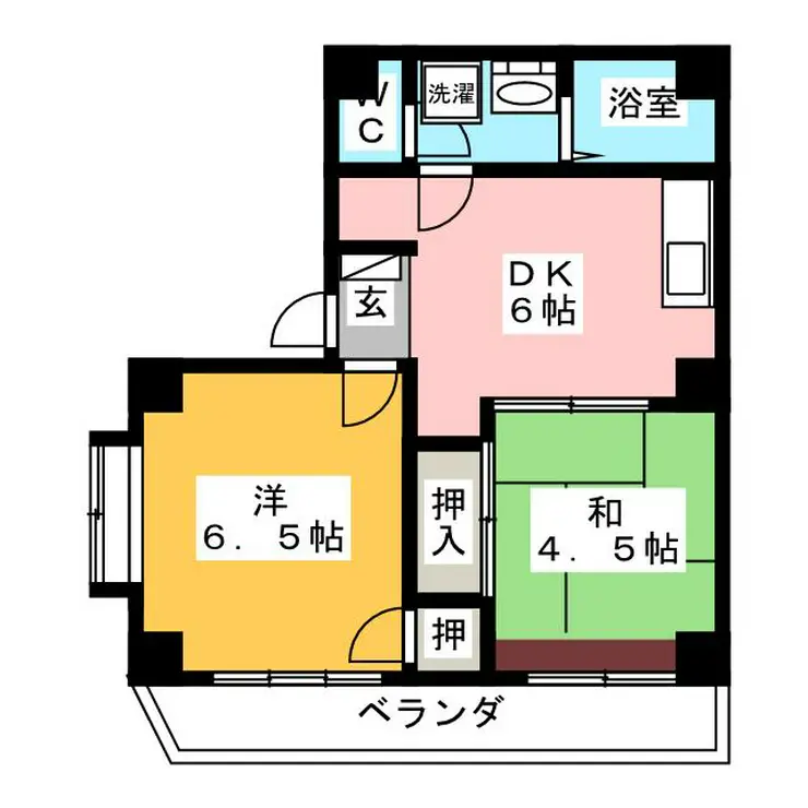 フラワーハイツ 1階階 間取り