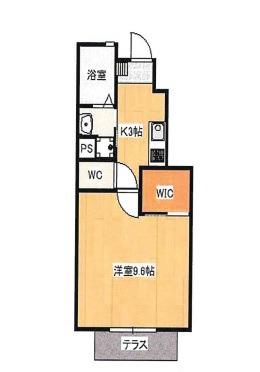 水江 MONOLLITH(1K/1階)の間取り写真