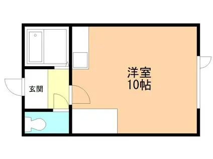 クリーンコーポ藍(ワンルーム/1階)の間取り写真