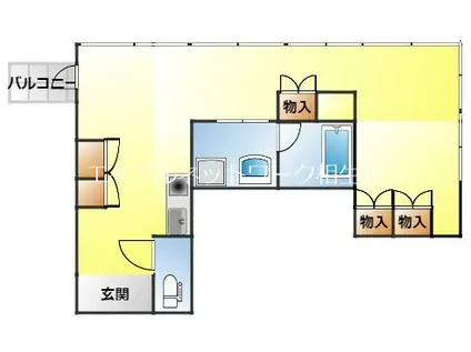 TKビル(1K/4階)の間取り写真