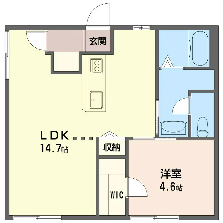 ハイツ向原B 1階階 間取り