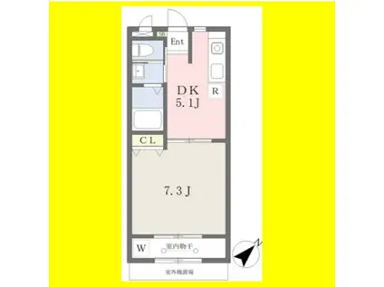 Nステージ(1DK/2階)の間取り写真