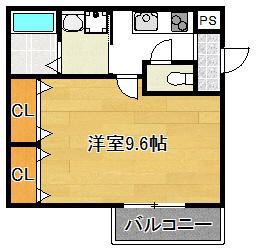 フジパレス長原Ⅱ番館(1K/2階)の間取り写真
