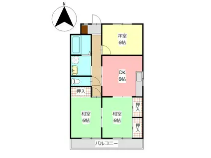 センチュリーハイツ(3DK/3階)の間取り写真