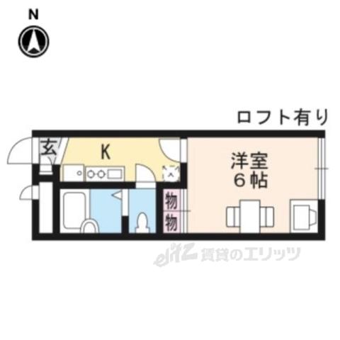レオパレス本堅田Ⅰ番館(1K/2階)の間取り写真