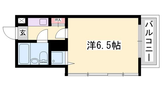 ベルトピア手柄I(1K/5階)の間取り写真
