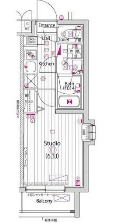 ガーラ・プレシャス大井町 1階階 間取り