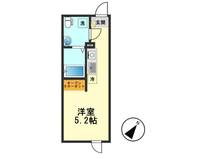 フィオーレ金町II(ワンルーム/2階)の間取り写真