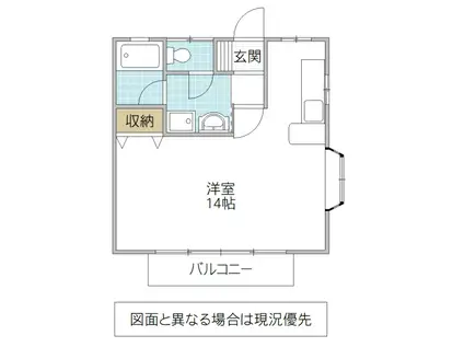 コートフェニックスII(ワンルーム/2階)の間取り写真