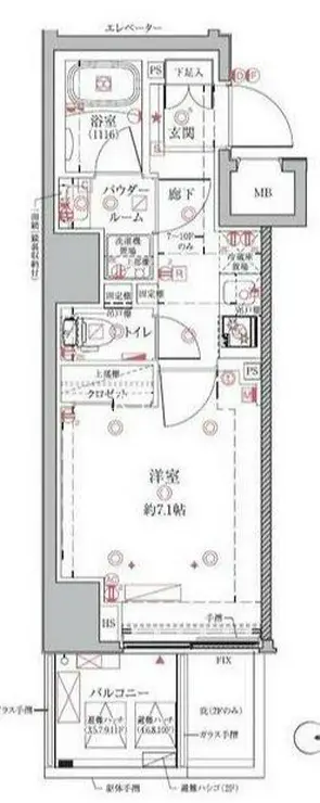 クレイシアIDZ浅草 9階階 間取り